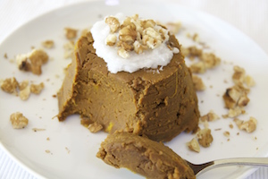 Pastel de calabaza y dátiles