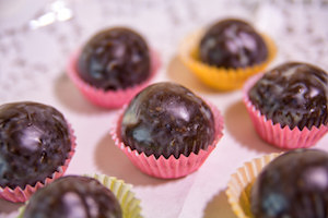 Trufas con glaseado de manteca de cacao