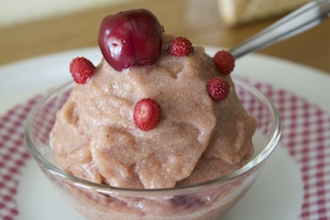 Helado de frambuesa