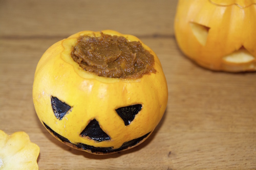Calabaza de halloween rellena