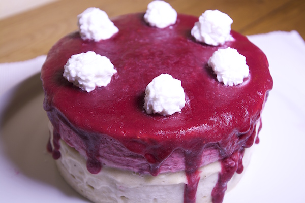 Tarta helada de frambuesa y plátano