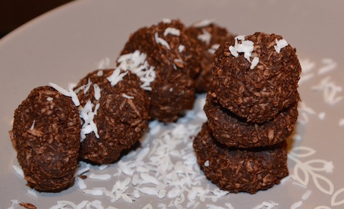 Galletas de coco con algarroba