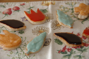 Galletas en forma de flor