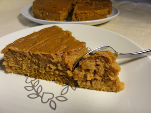 Trozo de pastel de boniato