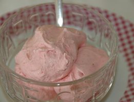 Helado de fresas